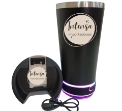 VASO BEER PARLANTE CON BLUETOOTH LUCES Y DESTAPADOR - Intensa importaciones