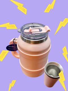 GARRAFA TÉRMICA 2L + VASO 140ml ACERO INOXIDABLE -CUTE- LISOS