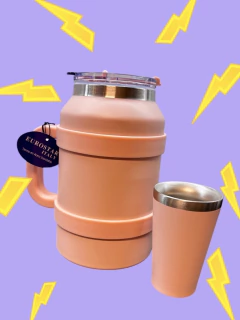 Imagen de GARRAFA TÉRMICA 2L + VASO 140ml ACERO INOXIDABLE -CUTE- LISOS