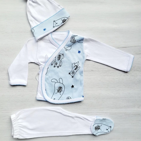 Conjunto Bienvenida Osos Celeste