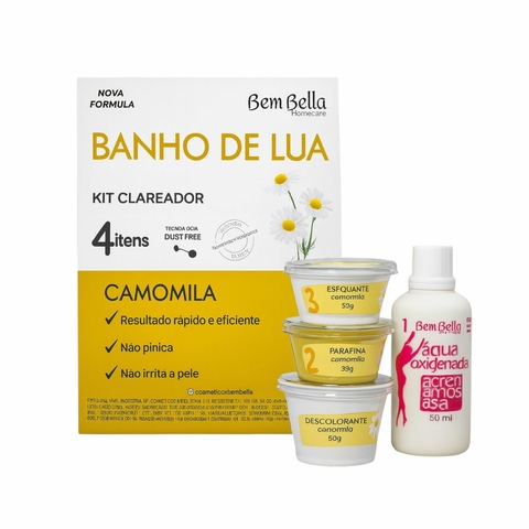 KIT BANHO DE LUA 4 ITENS CAMOMILA BEM BELLA