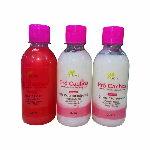 KIT PRO CACHOS 3 ITENS 200ML NATURÉ