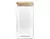 4. Frasco cuadrado de vidrio con tapa de bamboo - 1000 ml