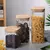 1. Frasco cuadrado de vidrio con Tapa de Bamboo - 300 ml - comprar online
