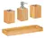 Kit Set De Accesorios Apoyo 4 Piezas Para Baño Mogami Bambú - comprar online