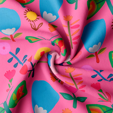 Tecido Oxfordine Estampa Floral 2073710297044