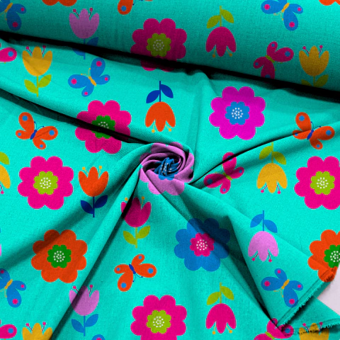 Tecido Oxfordine Estampa Floral 2097410298903