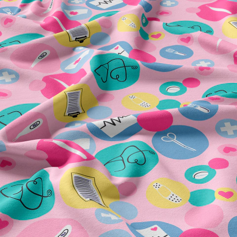 Tecido Oxfordine Estampado - Profissões 2092515570909