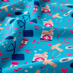 Tecido Oxfordine Estampado - Profissões 2007209832522