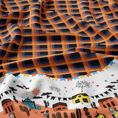 Tecido Oxfordine Estampado Barrado 2060237801106 - comprar online