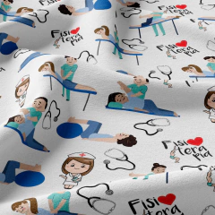 Tecido Oxfordine Estampado - Profissões 2099131433601