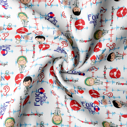 Tecido Oxfordine Estampado - Profissões 2071820596804