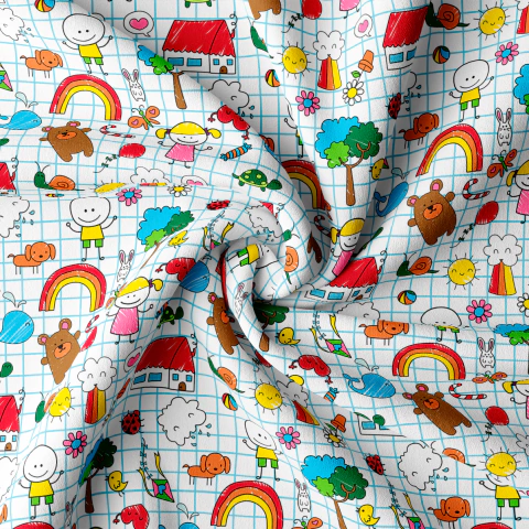 Tecido Oxfordine Estampa Infantil 2003086821307