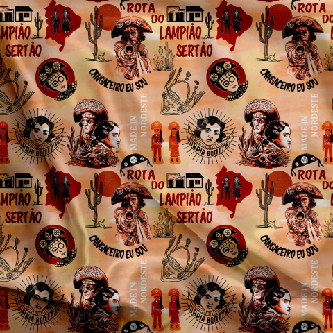 Tecido Oxfordine Estampa Junina 2073796844507