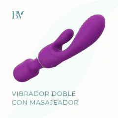 Vibrador doble con masajeador externo - comprar online