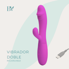 Vibrador recargable de doble estimulación - comprar online
