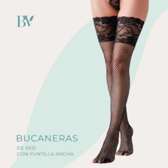 Bucaneras de red con puntilla ancha - comprar online