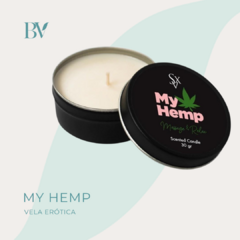 Vela erótica aromatizada con extractos de CBD