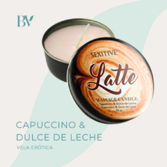 Vela erótica aromatizada CAPUCCINO Y DULCE DE LECHE