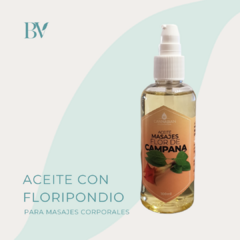 Aceite con floripondio para masajes corporales