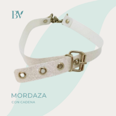 Mordaza con cadena y glitter - comprar online