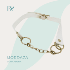 Mordaza con cadena y glitter