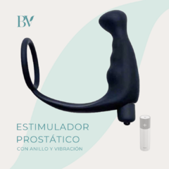 Estimulador prostático con anillo y vibración - comprar online