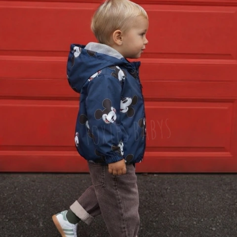 Campera Rompeviento con red, Mickey Azul