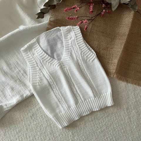 Chaleco de hilo, blanco