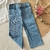 Jean Wide Leg con Strass