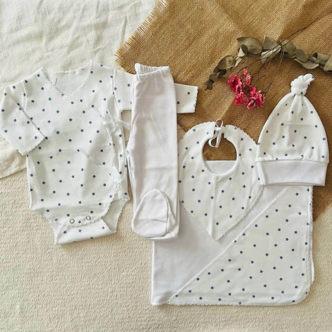 Ajuar de 5 Piezas, Estrellitas Unisex - comprar online