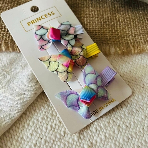 Set de 3 Hebillitas Piquito, Mariposas
