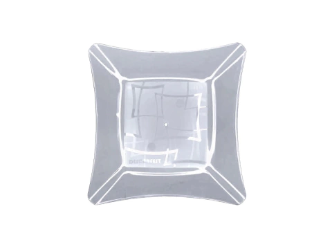 PRATO QUADRADO GRANDE CRISTAL TRANSLUCIDO