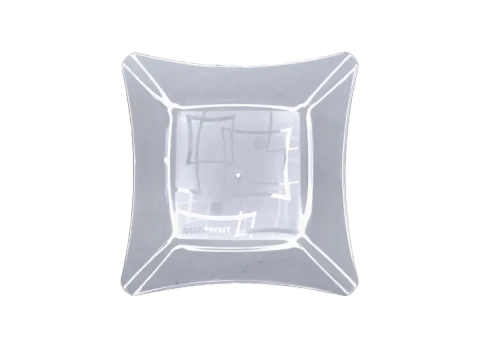 PRATO QUADRADO PEQUENO CRISTAL TRANSLUCIDO