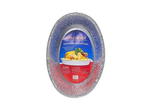 ASSADEIRA DE ALUM. OVAL 4L - PRAVIAGEM