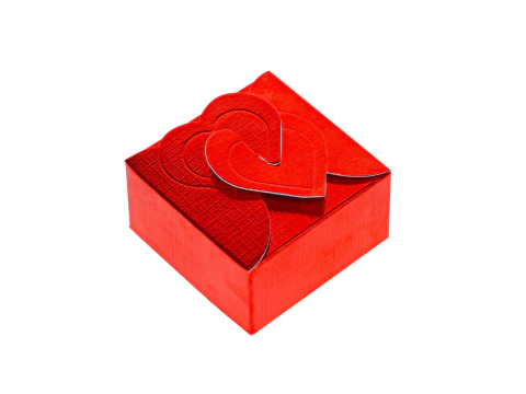 CAIXA CORACAO (04 DOCES) VERMELHA