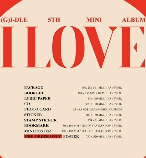 (G)i-dle 5th Mini Album I LOVE