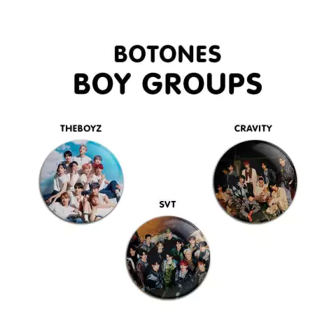 Botones Circulares Boy Groups