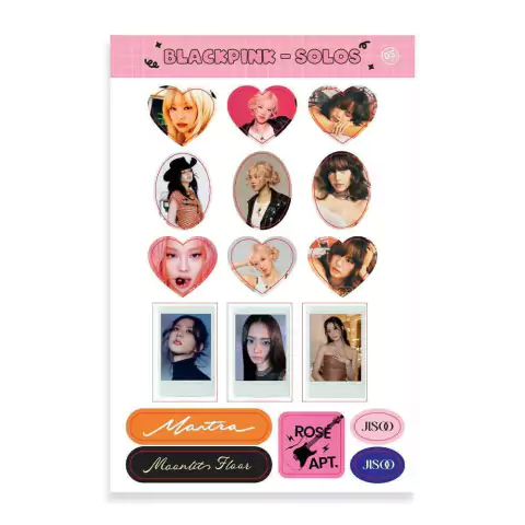Planilla de Stickers Blackpink Solos