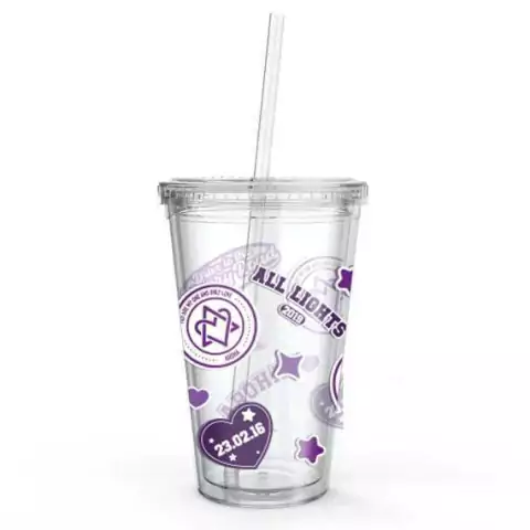 Vasos con popote Transparentes Astro