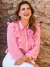 CAMISA CHIFFON PLISSADA COM FLOR - LUZIA FAZZOLLI