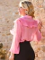 CAMISA CHIFFON PLISSADA COM FLOR - LUZIA FAZZOLLI - comprar online