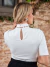 BLUSA MALHA GOLA ALTA COM PEROLAS - LUZIA FAZZOLLI - Delfina Camelo