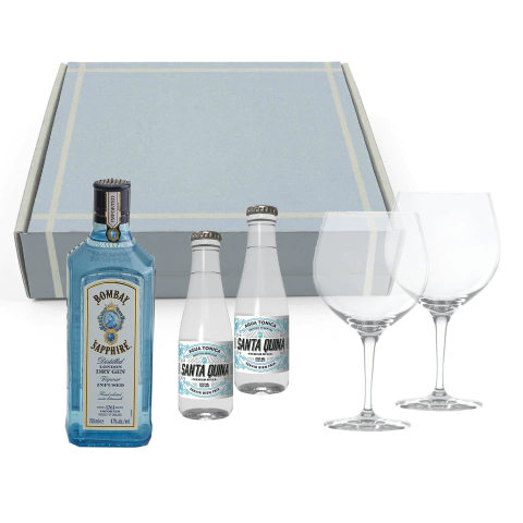 Caja Regalo Gin Bombay: Con Copas y Tónicas para Compartir - comprar online