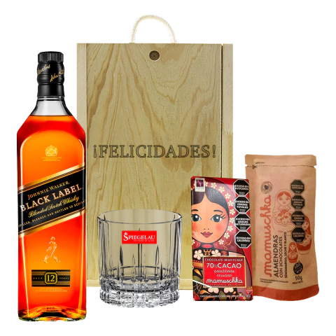 Estuche Regalo Johnnie Walker Black Label: Whisky, Spiegelau y Gourmet - comprar online