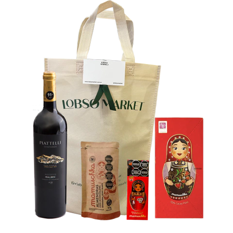 Kit Regalo Vino Piattelli Malbec + Chocolates Mamuschka - comprar online