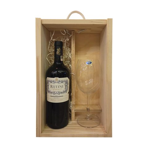 Estuche Regalo Rutini Malbec estuche de madera con copa