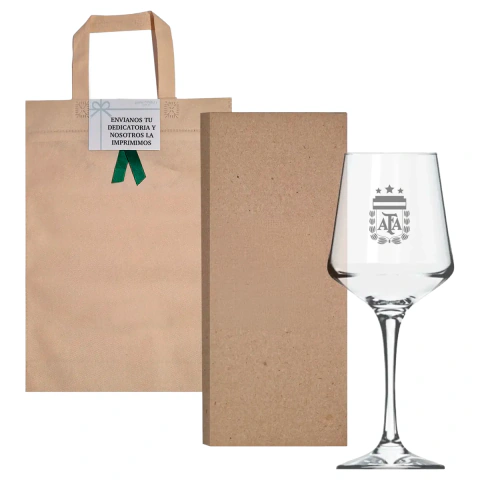 Copa Grabada Vino Escudo Equipo Nadir Brunello 450 ml en internet