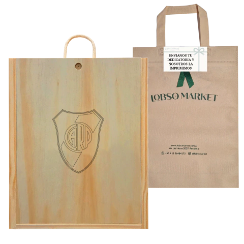 Estuche Grabado de Madera vacío para 3 Vinos