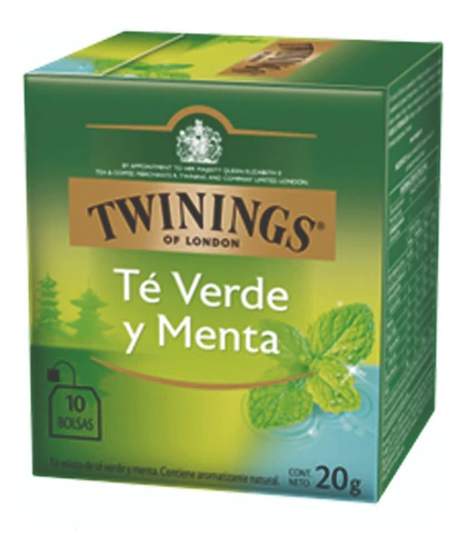 Twinings Te Verde Y Menta Caja X 10 Saquitos De 20 Gr. - comprar online